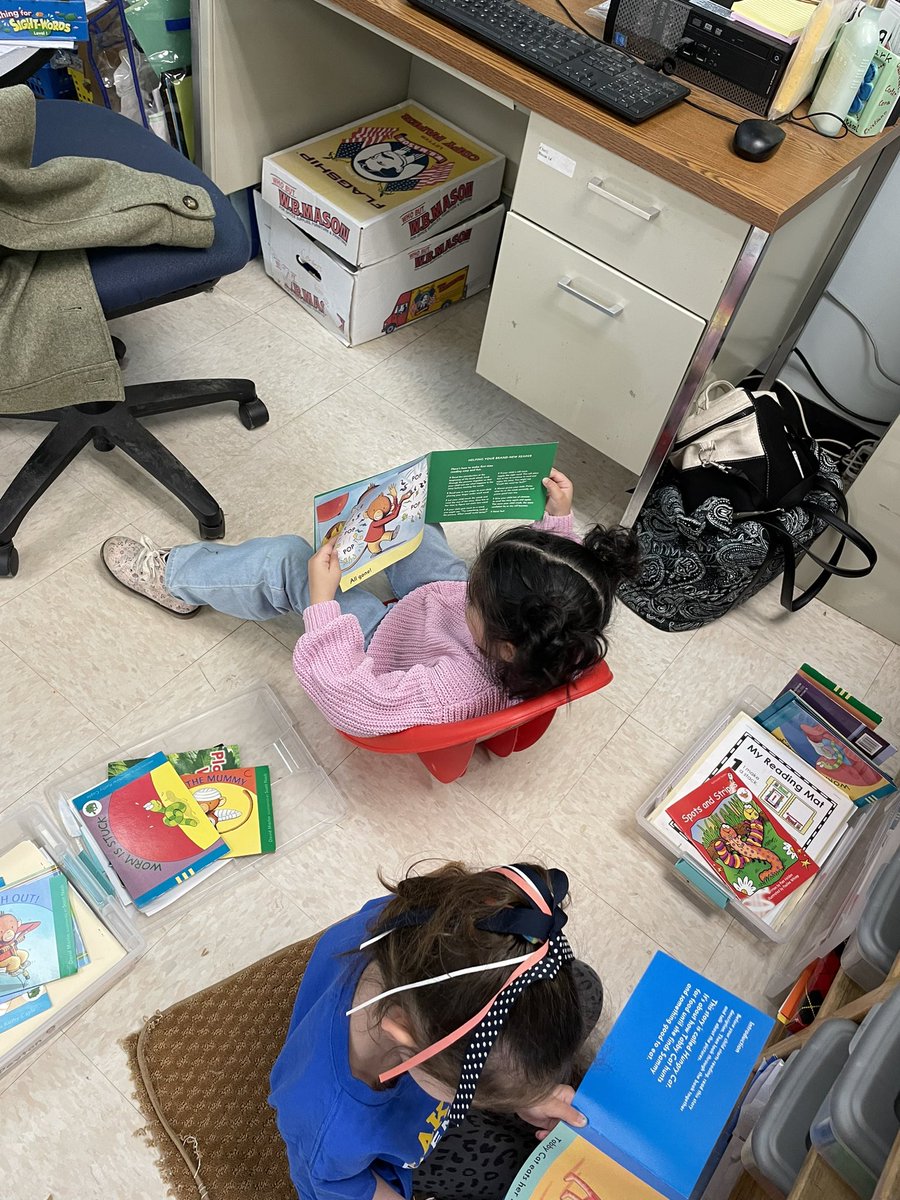 BlessingMahopac's tweet image. Book shopping day! Kinders using reading strategies to explore their new books! #proudap @TCRWP @bulldogslv @mrsclarksKclass