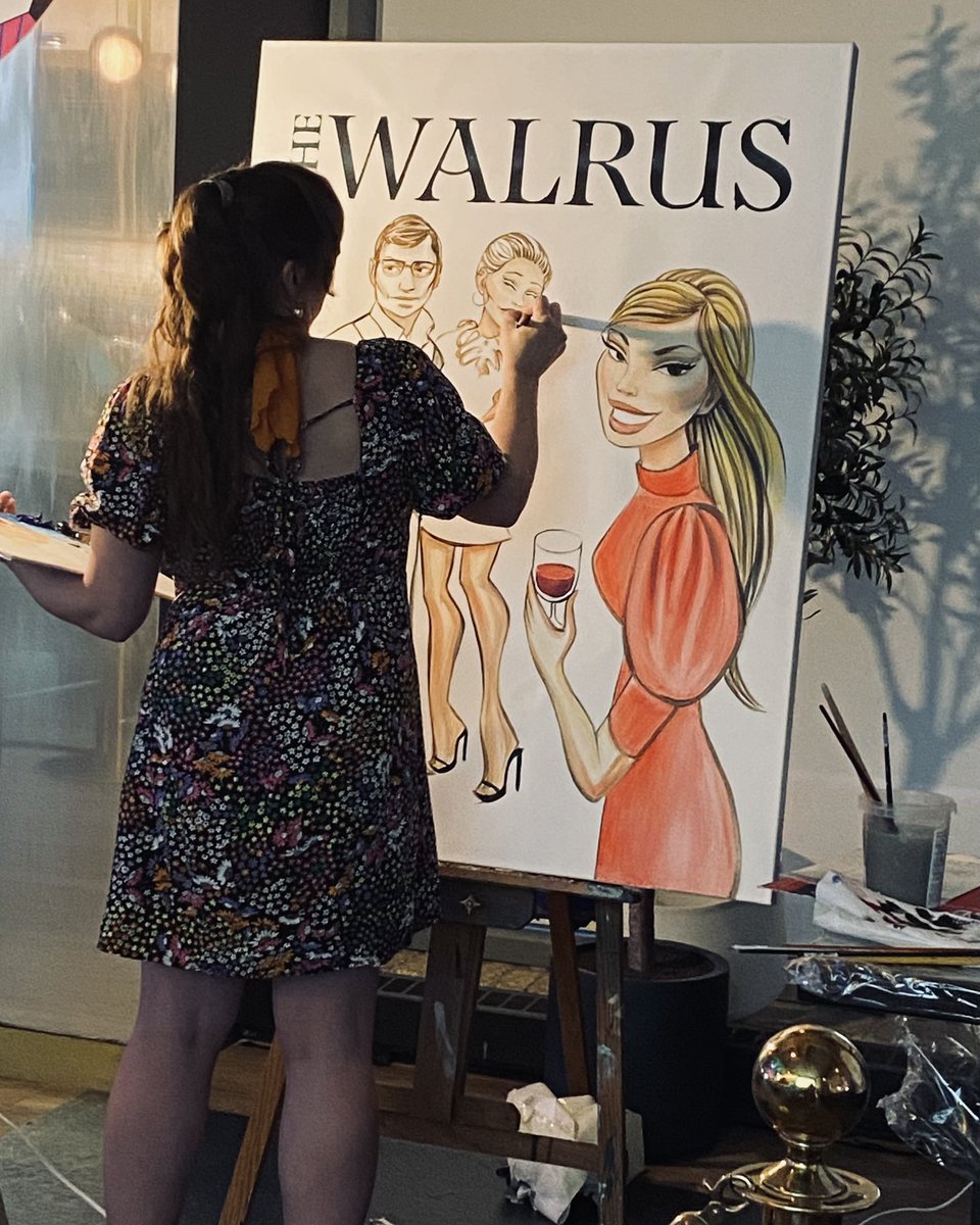 thewalrus's tweet photo. We are also honoured to have @EGRart treating us to a live painting on-site tonight! The final work will be signed and dated by EGR and available for purchase on https://t.co/PJA58wSgvY as part of our digital auction in support of fact-based, Canadian journalism. https://t.co/CR7aDF9uUY