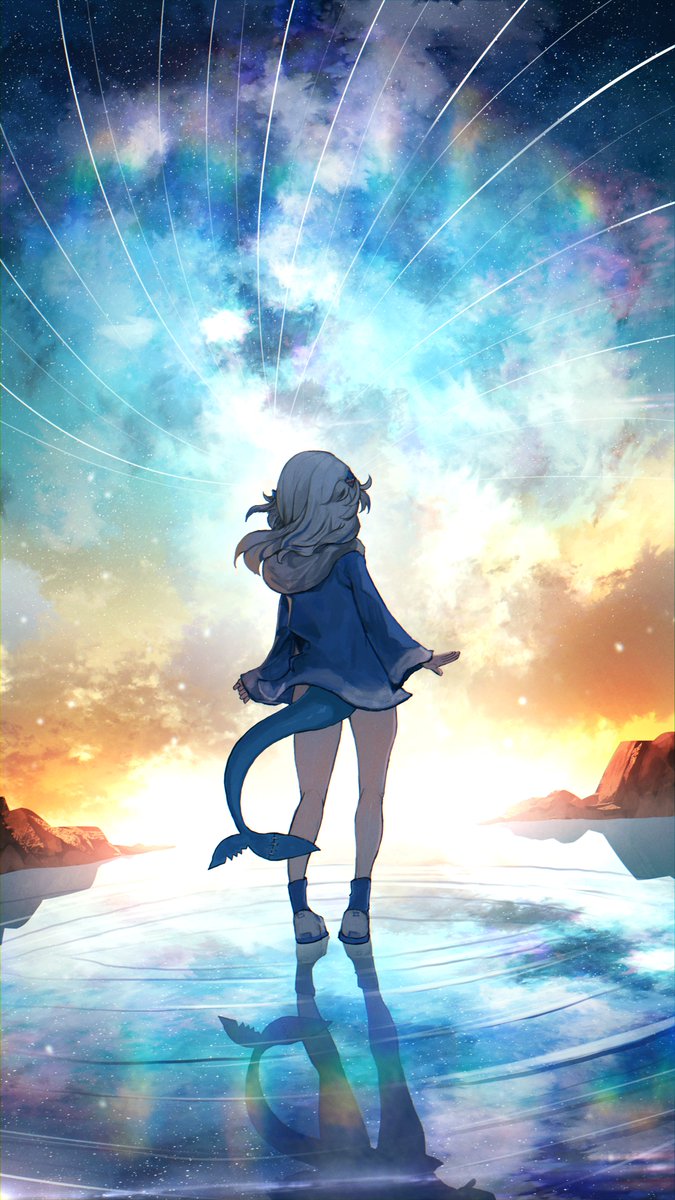 がうるぐら 「Awaiting  #gawrt」|advarcherのイラスト