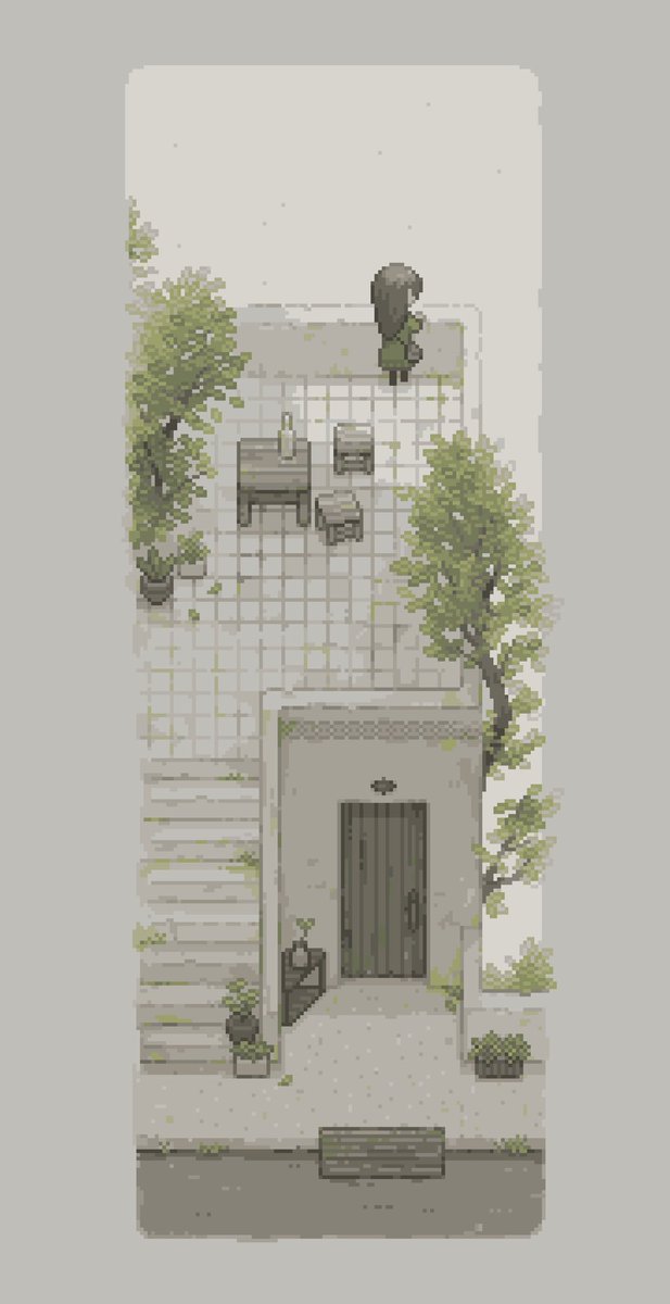 「街や部屋や植物のドット絵を描いています #ゴールデンウィークSNS展覧会2023」|4seiのイラスト