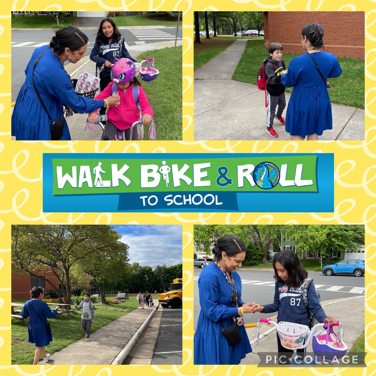 Way to walk and roll to school, Dragons! #DranesvilleCARES #FCPSBTSD