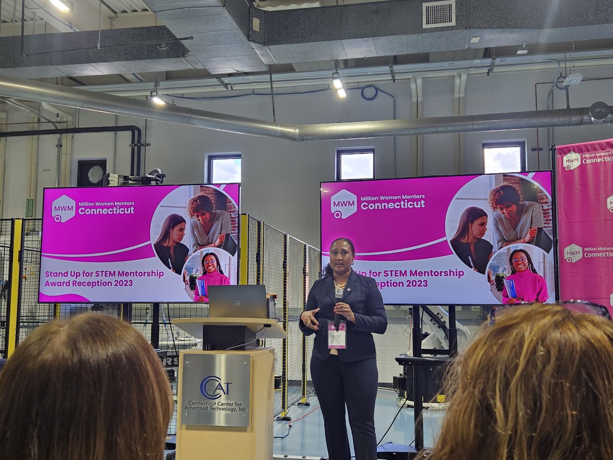 Congratulations to @jkmgarofano of @CCATInc who received the 2023 Stand Up for STEM Mentorship Award from @MillionWMentors CT. 

@EducateCT #STEMeducation #WomenInSTEM