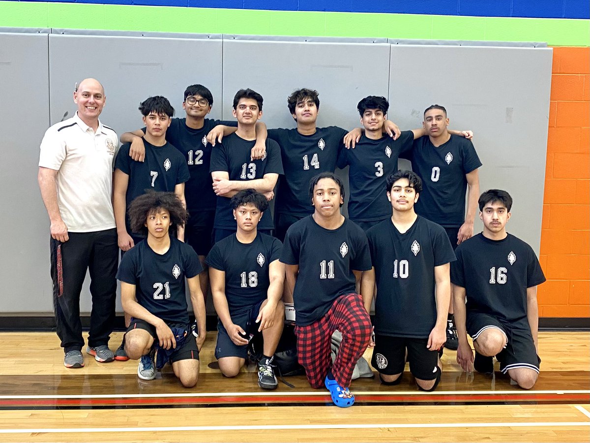 Varsity boys spring volleyball team made it to the semifinal playoff final four of their home tournament today with 12 teams from around Peel competing, the boys defeated BCSS, Olive Grove, &amp; Streetsville 🏆🏐