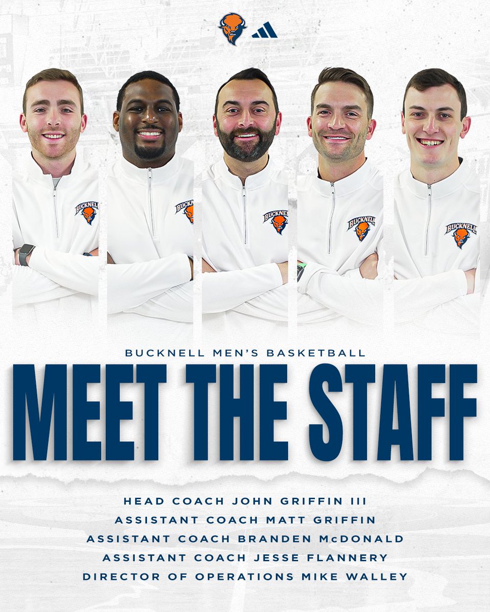 Bucknell_MBB's tweet photo. Head Coach @JohnGriffinIII Announces Men’s Basketball Coaching Staff!

🔗 https://t.co/SStfHXSc7n https://t.co/cDG1m3Cprz