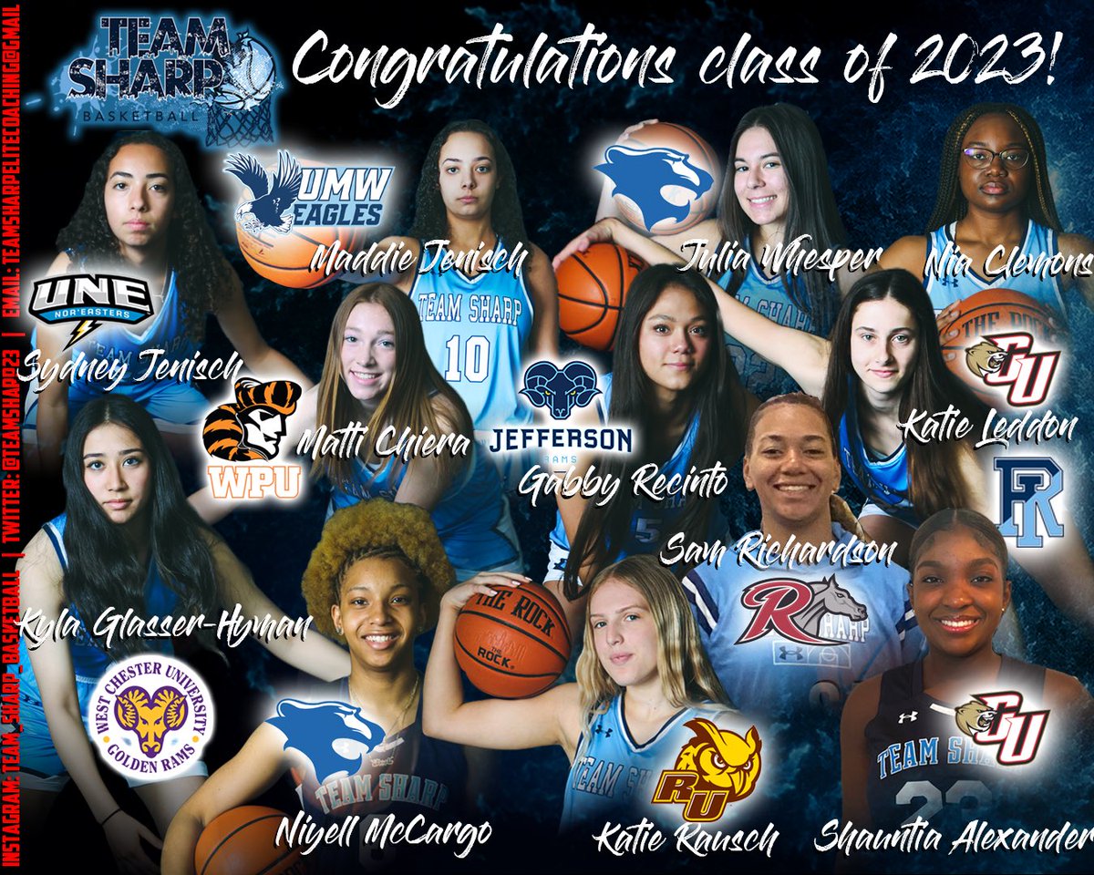 Coach Sharp (@teamsharp23) on Twitter photo Congrats to Team Sharp’s Class or 2023! <a href="/MadisonJenisch/">Madison jenisch</a> <a href="/JenischSydney/">Sydney Jenisch</a> <a href="/jwhesper12/">Julia Whesper</a> <a href="/NiaClemmons/">Nia Clemmons</a> <a href="/Kylaglashym4/">Kyla Glasser-Hyman</a> <a href="/matti_chiera21/">matti chiera</a> <a href="/RecintoGabby/">Gabby Recinto</a> <a href="/KatieLedden/">Katie Ledden</a> <a href="/katierausch42/">katie rausch</a> Congrats to Team Sharp’s Class or 2023! <a href="/MadisonJenisch/">Madison jenisch</a> <a href="/JenischSydney/">Sydney Jenisch</a> <a href="/jwhesper12/">Julia Whesper</a> <a href="/NiaClemmons/">Nia Clemmons</a> <a href="/Kylaglashym4/">Kyla Glasser-Hyman</a> <a href="/matti_chiera21/">matti chiera</a> <a href="/RecintoGabby/">Gabby Recinto</a> <a href="/KatieLedden/">Katie Ledden</a> <a href="/katierausch42/">katie rausch</a>