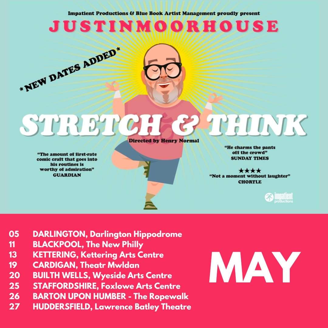 Tickets available @WeGotTickets 

Join us for an awesome evening of LIVE COMEDY with birthday boy @justinmoorhouse 13.05.23 @Ketteringarts

We might have cake 🎂 😁

#whatsoninkettering #lovekettering #lovelivecomedy #thisiskettering #ketteringartscentre #laughterisgoodforthesoul