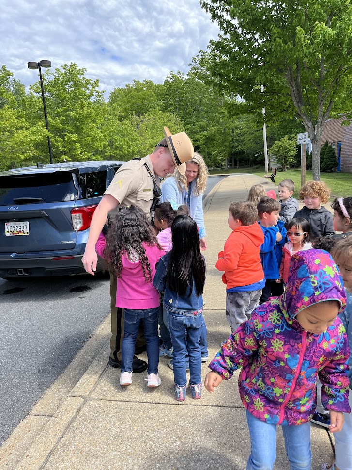 Thank you, TFC Engleman, for visiting our TCES Tiny Terrapins!