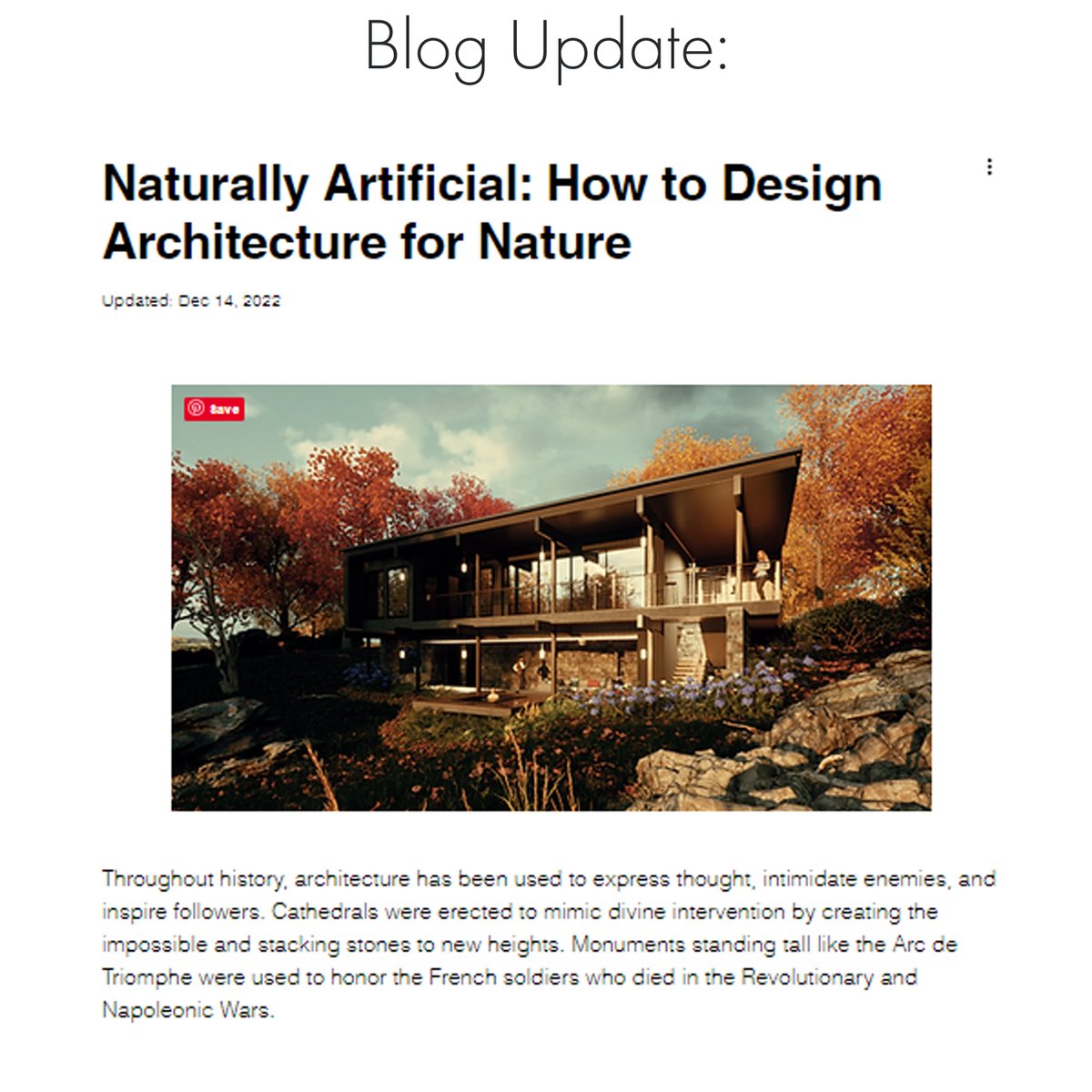 CWarch_design's tweet image. How to Design Architecture for Nature
Visit our blog

 #architectureblog #constructionblog #knowledgeispower #customhomes #designprocess #uniquebuildings #moderndesign #nashville #constructionprocess #nashvillearchitects #nashvillehomebuilders #nashvillehomes