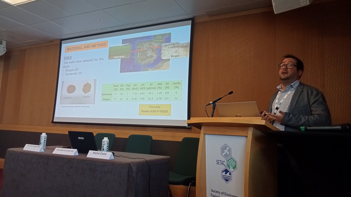 Carlos_GD_UAM's tweet photo. Gran comunicación de @MarcoAJimenez86 en el congreso #SETAC2023 #SETACDublin sobre el efecto de enmiendas orgánicas en la adsorción de fármacos en el #suelo Proyecto financiado por @UAM_Madrid y @ComunidadMadrid https://t.co/qNpZm5BaTr