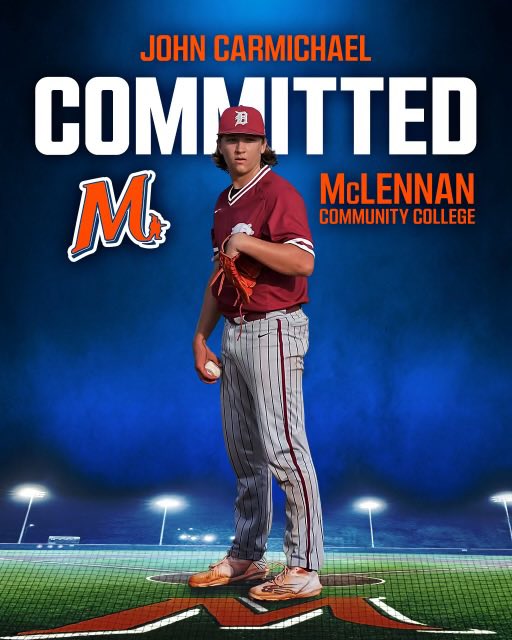 I am excited to announce that I will be continuing my athletic and academic career at McLennan Community College. Thank you to everyone who has helped me along my journey.