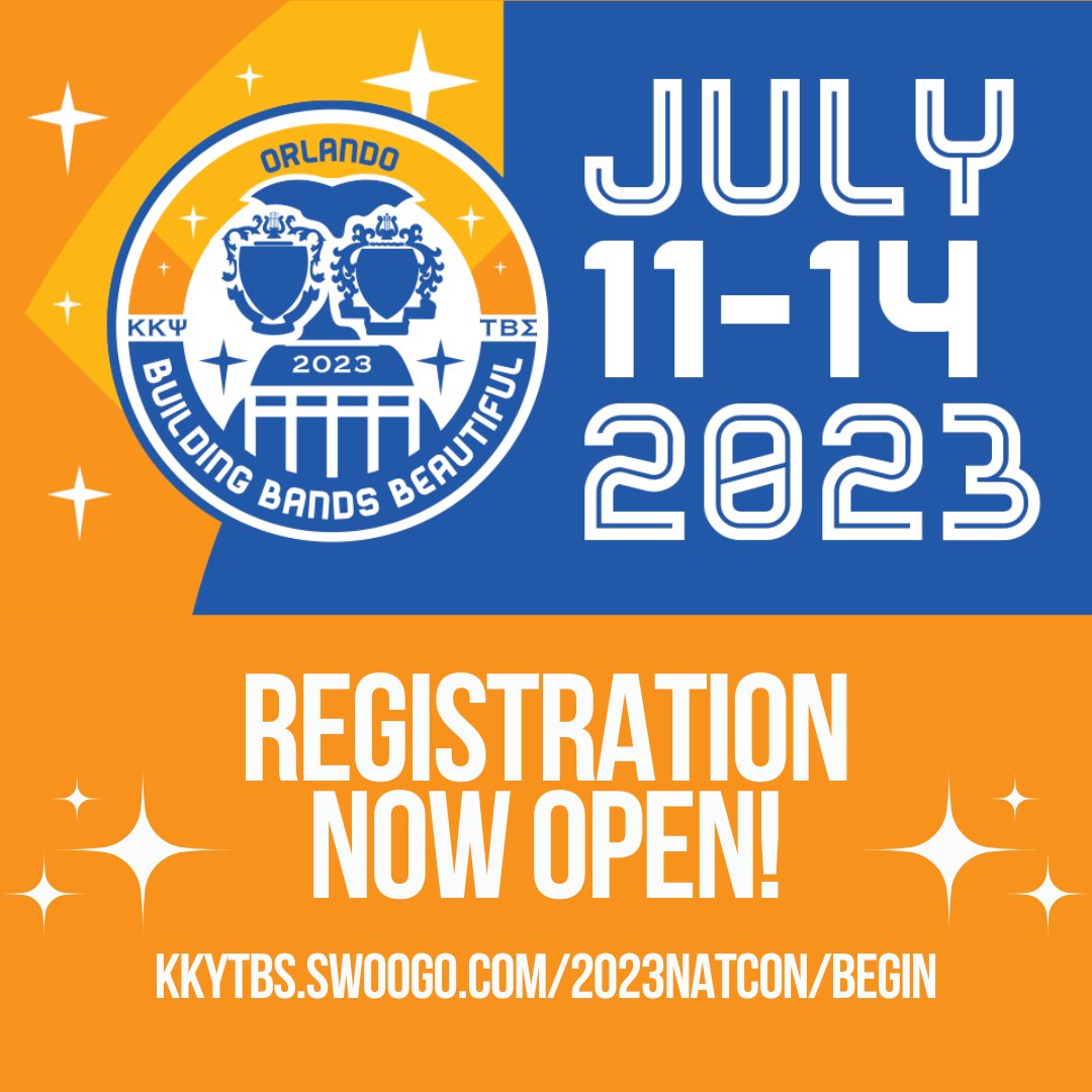 kkpsiaa's tweet photo. Registration is now open for the 2023 National Convention! To register today please visit, https://t.co/3y2hu9kRsd.
.
Reminder that Alumni &amp; Honorary members will need to be a full member of either #KKPsiAA or #TBSAA to attend National Convention. #KKPsi https://t.co/xX3brPCe9z