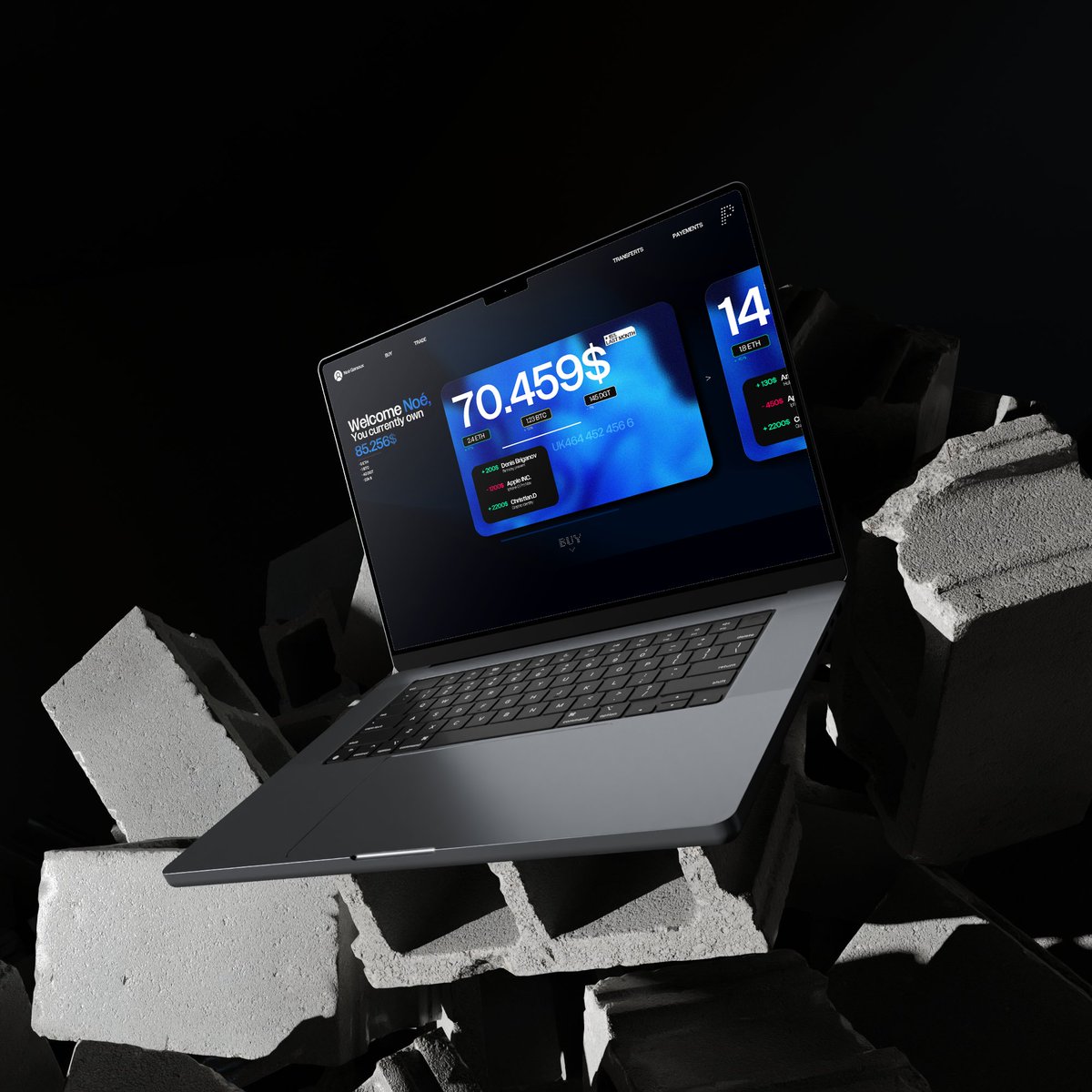 noeisback's tweet photo. Pulse Bank®

 > Conceptual work for a finance application that allows you to manage your traditionnal and crypto money https://t.co/eLAvUH1VLt