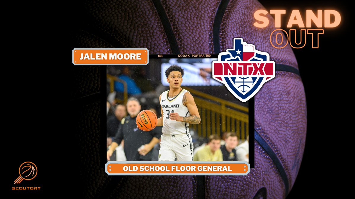 and one of the few true PGs in today's college game...Oakland's Jalen Moore...quick first step...can create his own shot...good passer with either hand...some advanced PnR reads