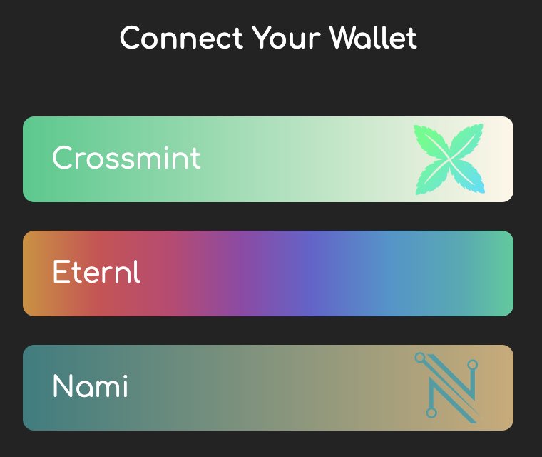 Charanz1309's tweet photo. The @NucastIO team is incredibly honored and humbled to have developed one of the first custodial DApp solutions on #cip30 #Cardano. This is an important step in the direction of lowering the barrier to entry for blockchain based apps and growing the user-base of this fantastic community
Thank you to Crossmint team and the NMKR team for helping to make it happen!
@crossmint 🤝 @nmkr_io 🤝 @NucastIO