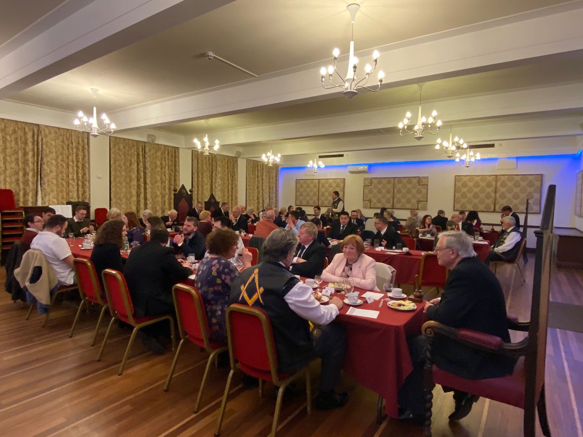 Non-masons &amp; partners joined us at our white table event in April to experience the brotherhood &amp; community that #Freemasonry offers. Guests learned about personal growth, mentorship, and charitable works. Our Worshipful Master is thankful for everyone who attended.