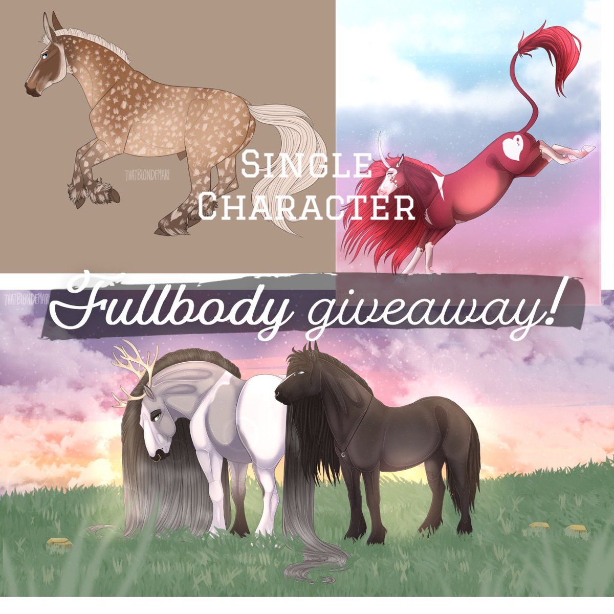 🎉 GIVEAWAY TIME! 🎉
- 
How to enter;
🌿 Comment 
🌿 Like 
🌿 Retweet 
🌿 Follow 
- 
I will assign a number to you. For an additional entry, you can tag 3 people! So you will get 2 numbers total. 
- 
I am a feral SFW horse artist. This is all I draw. Please keep that in mind!