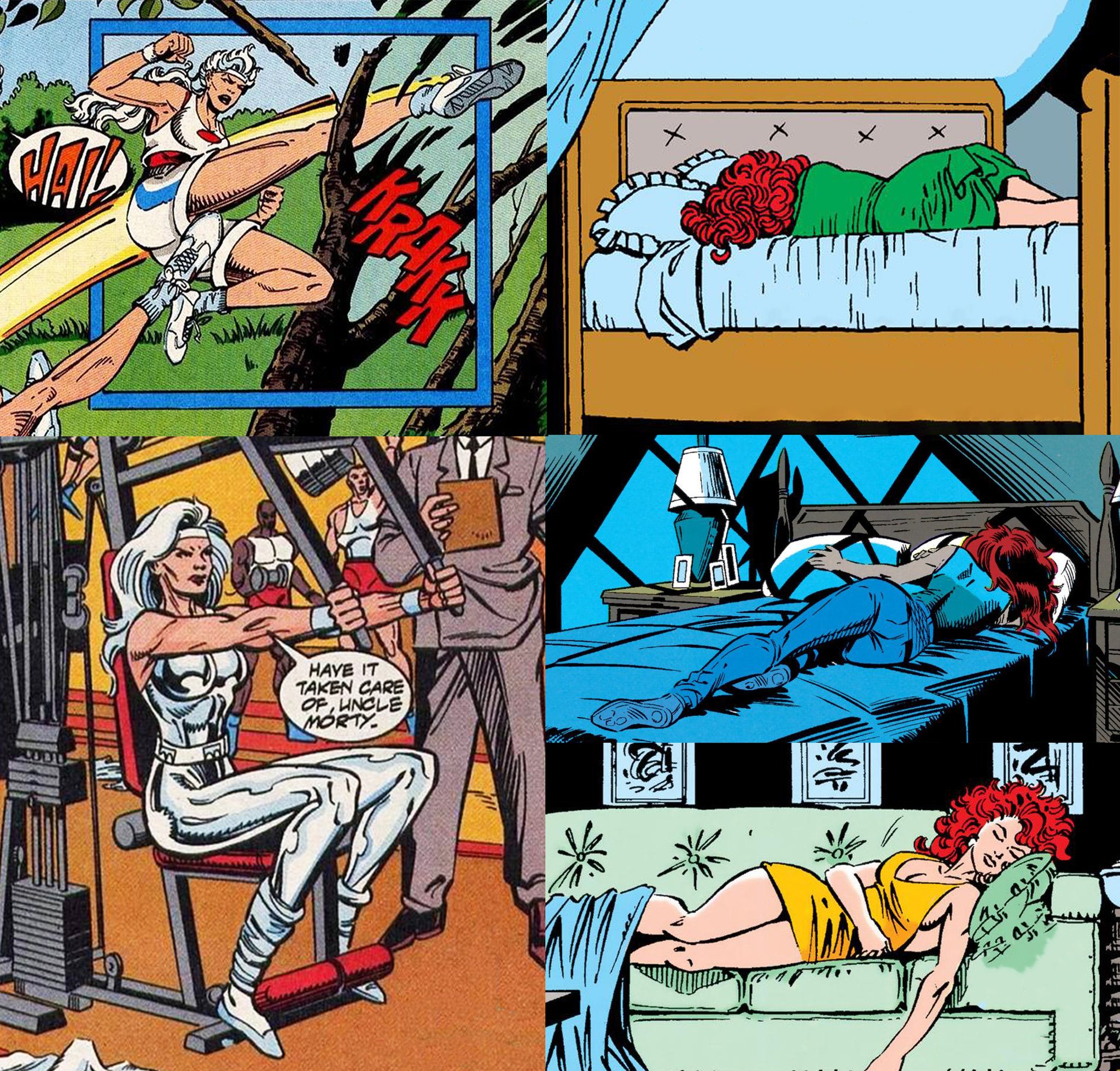 Black Cat on Twitter: "Silver Sable, when she's sad or has issues. "I need to train, get