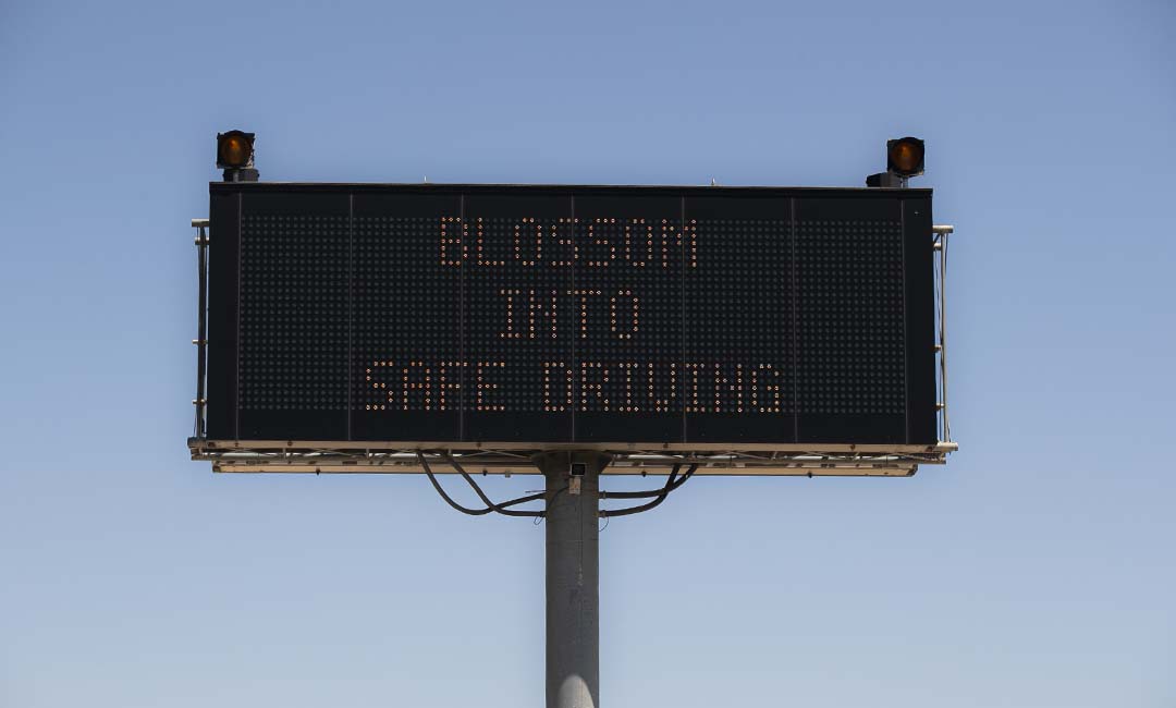 OKDOT's tweet photo. Hey bud, flowers up, phones down. Bloom into safe driving! π·βοΈπΈ Distracted driving is not the sight we want to see this spring. #JustDrive #WZW #workzonesafe #MakeOklahomaSafe https://t.co/FvRITlX1I0
