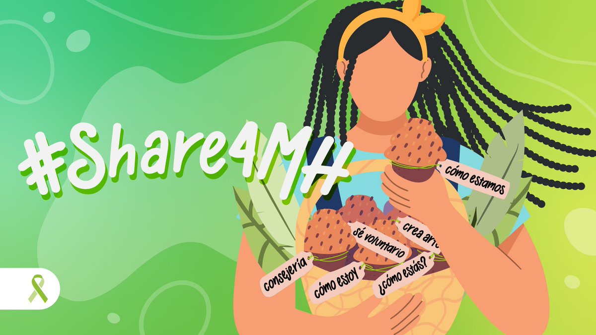 takeactionformh's tweet photo. El tema para Mayo Mes de la Salud Mental es "compartir", porque compartir tus propias experiencias de salud mental, y cรณmo consigues ayuda, tiene un efecto dominรณ. Inspira a otros a conseguir la ayuda que necesitan. Asรญ superamos el estigma. #Share4MH #MentalHealthMattersMonth https://t.co/Ussav4tVrz