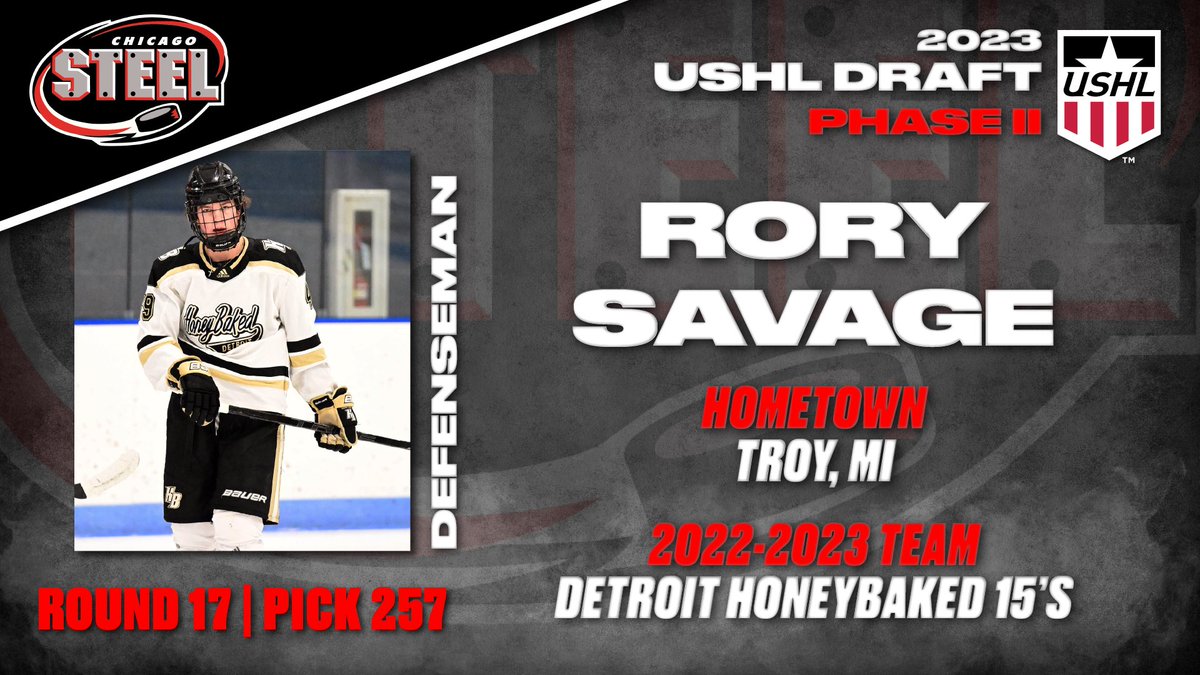 We have selected Rory Savage (Round 17, #257 Overall). 

Welcome to the Steel, Rory!

#FeelSteel