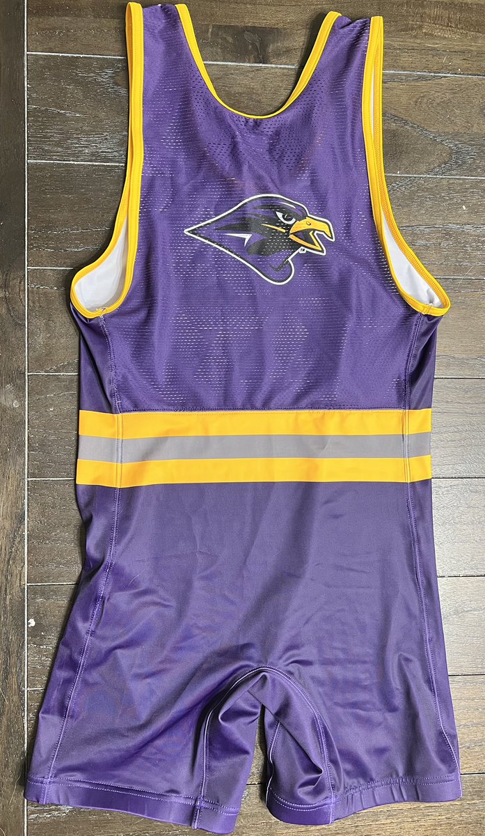 MontevalloW's tweet photo. Singlets have arrived! 

We hope you like the purple🟣 and gold🥇! 

We will share our other singlet soon. Go Falcons!

#montevallo #wrestling #ncaad2 #purpleandgold https://t.co/iE1GVyzD0X