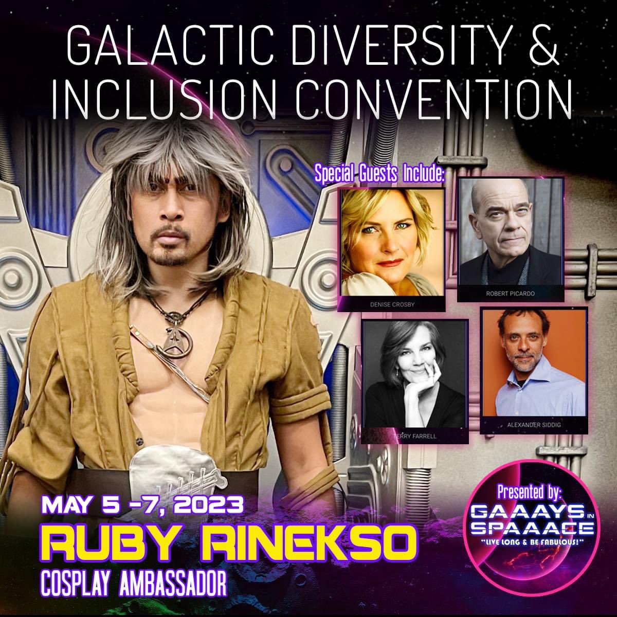 rubinekso's tweet photo. https://t.co/gWMPxydNpY

A show supporting a great cause? 
ENGAGE! Sign me up. I’m thrilled to be a COSPLAY AMBASSADOR here for this event! Check out the guest list! I’ll be doing some hosting, panels etc looking to have a blast! Join us!!!!

D&amp;I Con May 5th-7th https://t.co/lcVBS0FLh2