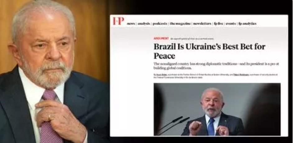 rede_marco's tweet photo. Olhem a GRANDIOSIDADE do presidente @LulaOficial 

A revista Foreign Policy, revista REFERÊNCIA do pensamento Ocidental que trata de geopolítica, elogiou a iniciativa de paz do presidente Lula para trazer a paz para a Ucrânia, afirmando que a proposta do brasileiro é a MELHOR escolha para a Ucrânia

O artigo, assinado pelos professores Jorge Heine e Thiago Rodrigues, destaca que a posição do governo brasileiro sobre o conflito não reflete indecisão, como alguns comentaristas apontam. Na realidade, a posição do presidente Lula é uma de "não-alinhamento ativo"