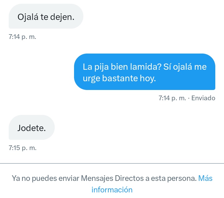 putrideros's tweet photo. Perre vergue, los tratas como se merecen y te bloquean. https://t.co/CpMhGUd4ck