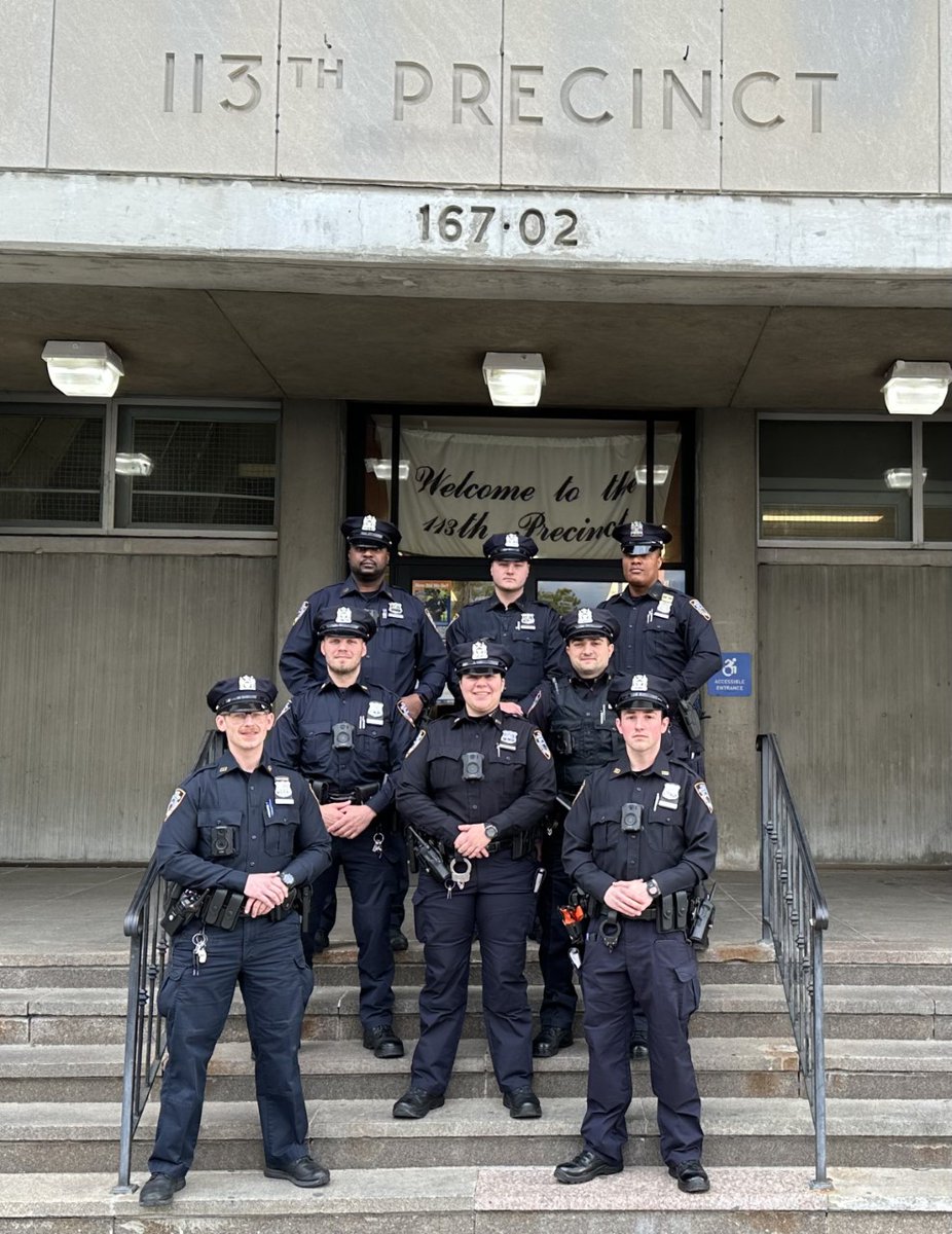 NYPD113Pct's tweet photo. We at the 113 Precinct would like to extend a warm welcome to our newly graduated officers. #NYPD #PBQS #PoliceAcademyGraduates https://t.co/Bm3Kyqfpye
