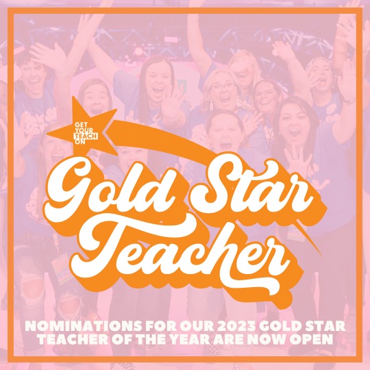 ⭐️ LAST CHANCE ⭐️ Nominations for Gold Star Teacher of the Year CLOSE SATURDAY, MAY 6th! To nominate a teacher that has made a significant impact in your community, head to getyourteachon.com/goldstar! #getyourteachon #goldstarteacher #teacherappreciationweek #teacherappreciation
