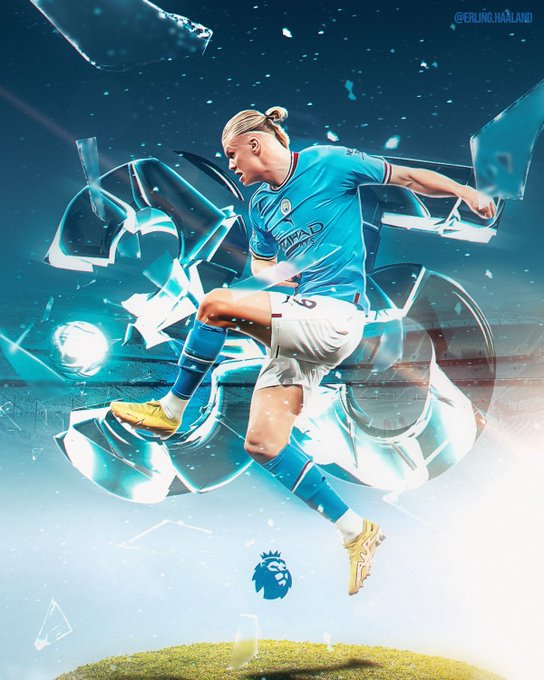 Haaland, direct în istorie! Jucătorul lui Manchester City a egalat marele record din Premier League. Foto: Tw/@ErlingHaaland