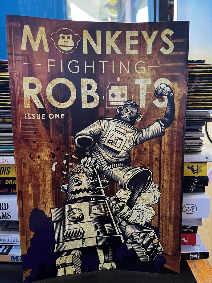 FIRSTAIDCOMICS's tweet image. Fans of @monkeys_robots this #FreeComicBookDay our Hyde Park location will have issue one available to pickup.