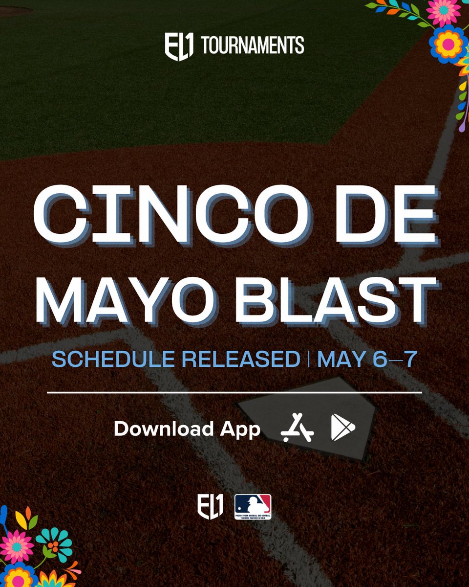 Schedule is now LIVE! Who's excited to play baseball this weekend?!

Grab our mobile app to view schedules, scores and so much more (Available in the app stores for IOS and Android)

📲 linktr.ee/el1tournaments