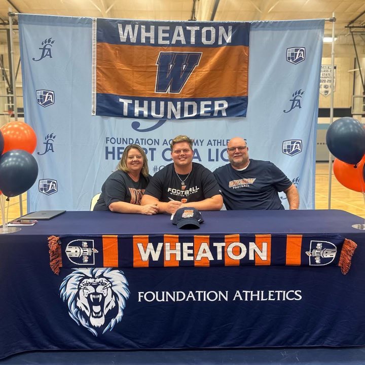 DawsonM2023's tweet photo. Signed, sealed, BLESSED!! 
Thank you @WheatonFB for this opportunity. 🧡💙

@CoachHawley @Coach_JScott @brad_lord @CoachWalker0223 https://t.co/zcucRxA2OU