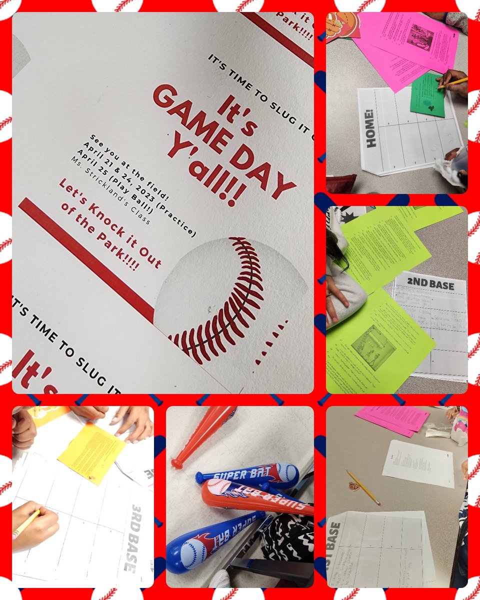 Ms_Strick504's tweet photo. How did we prep for our ELAR STAAR? Baseball practice! Ss left with game tickets and showed up to "play ball" with passages and new question types. Testing might be going into the 10th inning 😫  but we're keeping this SAME energy for EVERY game! #pantherpride @Handley_Panther https://t.co/FunFpB6xYN