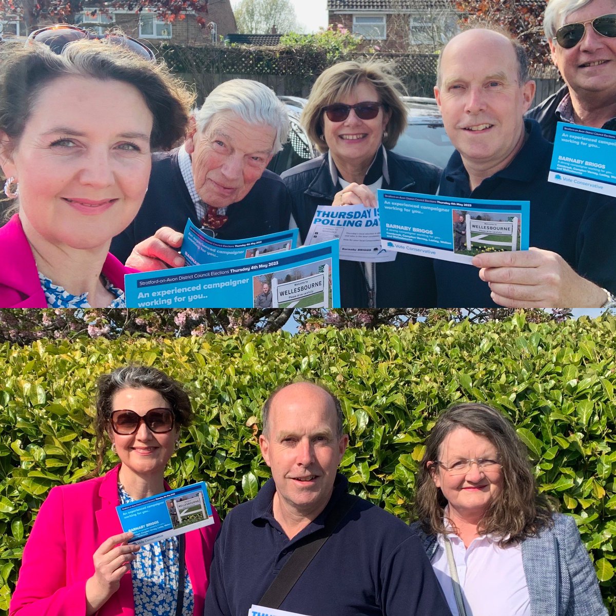 Great to join candidate #BarnabyBriggs  &amp; fellow #WellesbourneCllr Anne Parry along with Stratford upon Avon District Council Sarah Whalley &amp; Kenilworth and Arden Conservatives #SimonJackson &amp;  #Malcolm in a Sunny Wellesbourne. #ToryDoorstep South Warwickshire Conservatives