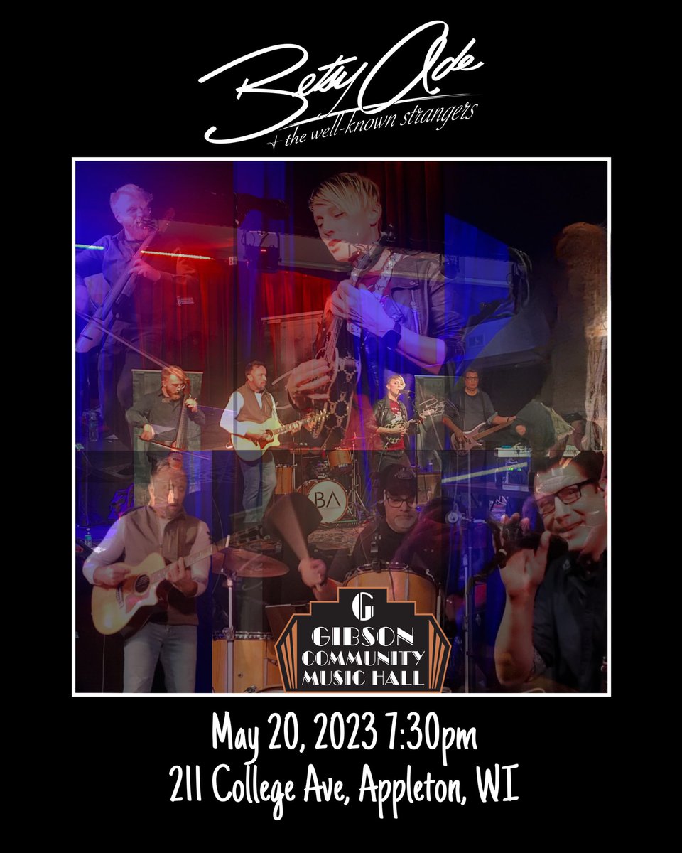 Get ready Appleton Wisconsin!
We return to Gibson Community Music Hall on May 20th at 7:30pm! Let’s Rock!

#appletonmusic 
#appletonlivemusic 
#indiemusic 
#cellorock