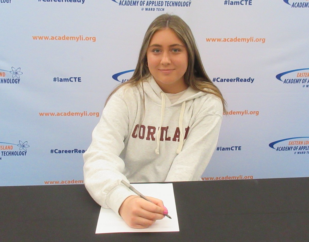 AcademyofAppliedTech (@academyli) on Twitter photo Congrats to Grace Kneidl, #WardTech and <a href="/RHSBlueWaves/">Riverhead High School</a> student in our #EarlyChildhoodEducation program for committing to <a href="/suny_cortland/">SUNY Cortland</a> to continue her students to become a teacher. #CollegeReady <a href="/SkillsUSA/">SkillsUSA</a> #skillsusanationalsigningday
#nationalsigningday2023
#timetotradeup Congrats to Grace Kneidl, #WardTech and <a href="/RHSBlueWaves/">Riverhead High School</a> student in our #EarlyChildhoodEducation program for committing to <a href="/suny_cortland/">SUNY Cortland</a> to continue her students to become a teacher. #CollegeReady <a href="/SkillsUSA/">SkillsUSA</a> #skillsusanationalsigningday
#nationalsigningday2023
#timetotradeup