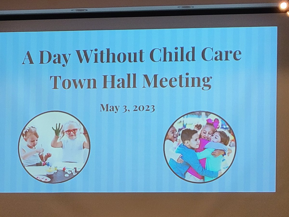 Weirton residents are learning about the importance of child care as part of a town hall being held now at the Millsop Community Center.