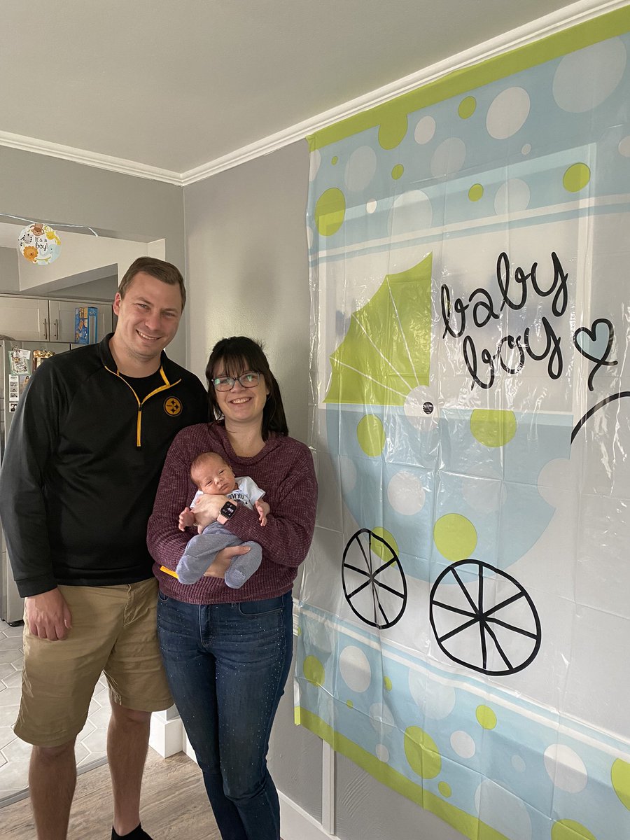 NewsmanChris's tweet photo. The last few weeks have been incredibly challenging. As we visited Arlo in the NICU, I didn’t really feel like a dad yet. We’re so excited our little guy came home today and thankful for all the nurses and doctors at West Penn. Cheers to sleepless nights that lie ahead! https://t.co/zIpsoas0Nn