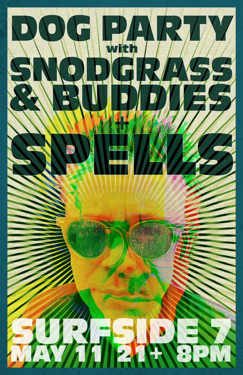 MAY 11
DogParty, Snod &amp; Buds, SPELLS

MAY 26
KEPI make up show +Bricheros!

TIX avail at the bar an here 👇 surfsideseven.com/rock.html