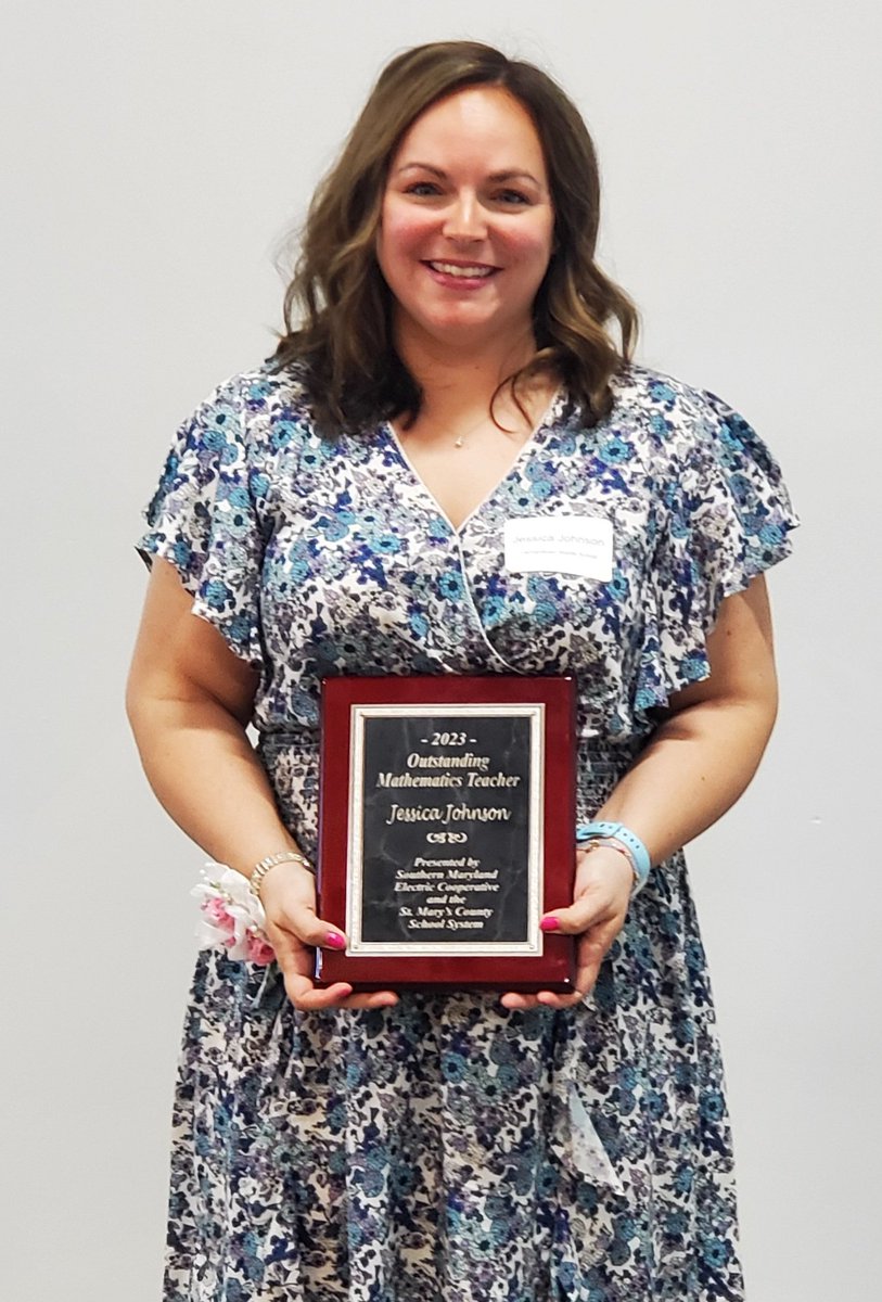 Our very own Mrs. Johnson being recognized as the SMECO  Outstanding Middle School Teacher of the Year. Congratulations Ms. Johnson!!