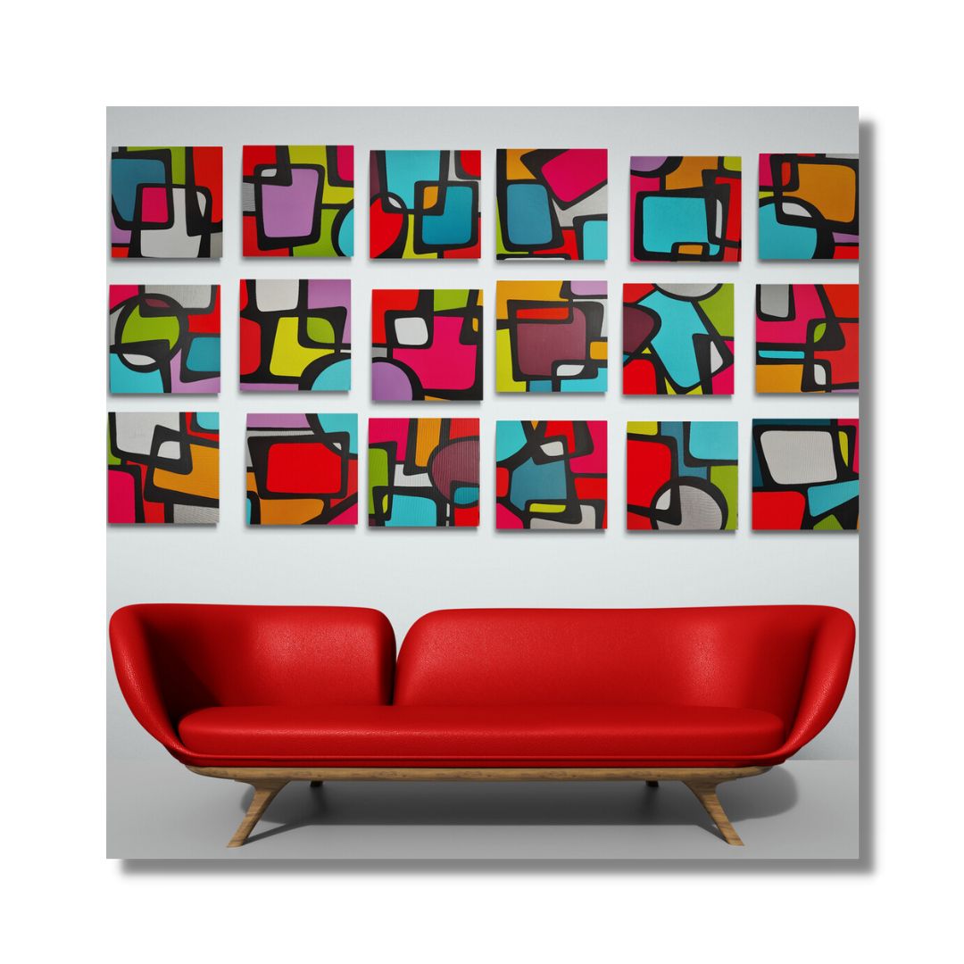 Artist_Lenon_B's tweet photo. Hey Twitter ! Je suis une artiste peintre passionnée par l'abstrait et le design coloré. Chacune de mes toiles est un voyage à travers les formes et les couleurs. Suivez-moi pour  découvrir mes dernières créations ! #artabstrait #designcoloré #passionartistique https://t.co/7hnvaUAPcS
