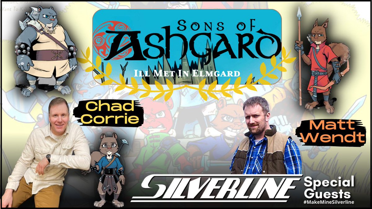 SteamPatriots's tweet photo. We're talking with @CreatorChad at 8pm EST tonight on the @SilverlineComic live stream - join in!
https://t.co/hLIamMQGG6 #amwriting #comics #sonsofashgard https://t.co/zV5HAH117X