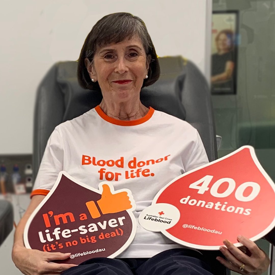 Rosie started donating blood back in 1997 but switched to fortnightly plasma donations when she learned she could help more people, more often. One of her favourite parts about being a donor includes hearing stories of why others donate. Thank you Rosie!
