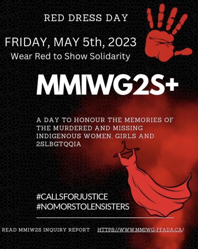 studyinburnaby's tweet photo. Reposted from @bsouthfeminismclub This Friday is Red Dress Day. Please wear red to show your support! ❤️ 

It is a day to honour and remember the missing and murdered Indigenous Women, Children, and 2SLGBTQQIA individuals. https://t.co/Ep25GiUhOI