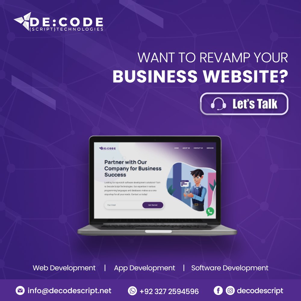 DecodeScritpt's tweet image. Decode Script is a top business web app development service provider. Custom web app development for business growth ASP.NET and PHP Laravel expertise. SEO-friendly solutions #CustomASPNETWebApp #MobileFriendlyASPNETWebApps
#ResponsiveASPNETWebApps #ASPNETWebAppUX