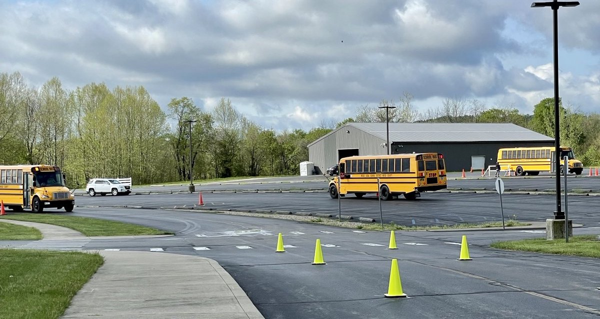 OHEducation's tweet photo. 🚍 48 Ohio school bus drivers are getting ready to showcase their expertise this weekend at the state ROAD-E-O. The top six scoring drivers from the eight regional competitions will compete on Saturday in technical and maneuverability skills-based events. Good luck to all! https://t.co/FtSy7l1DRm