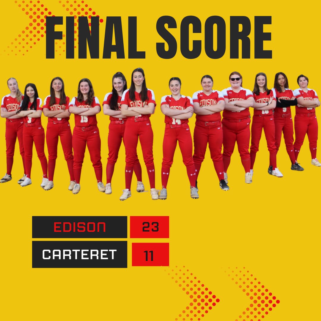 EHS_Softball1's tweet photo. Edison WINS! 23-11 🔥 https://t.co/owTzRxf45F