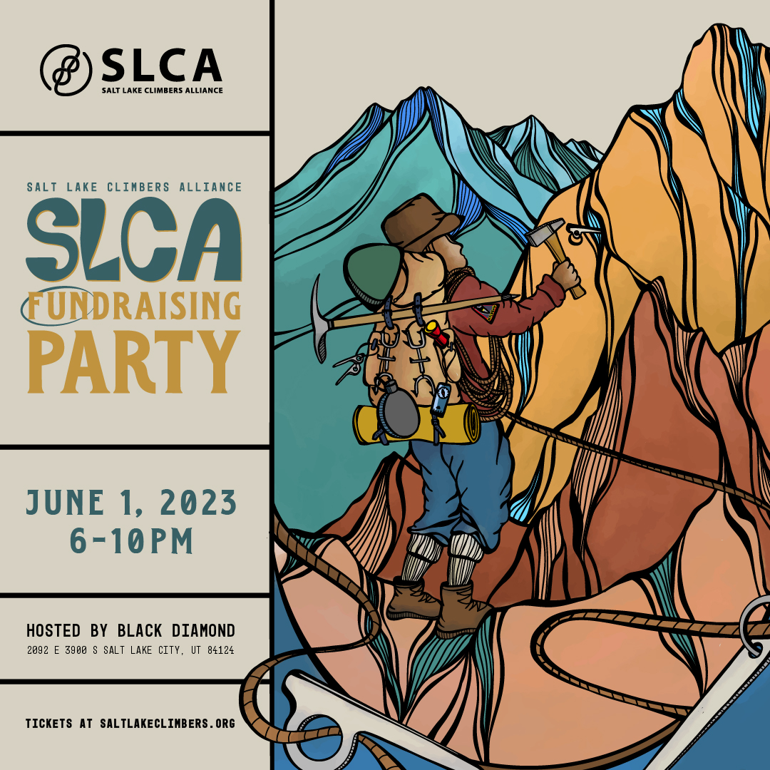 SLClimbers's tweet photo. MARK YOUR CALENDARS! We are stoked to announce this year's Fundraising Party at Black Diamond HQ! All proceeds go to helping fund anchor and trail maintenance around the Wasatch so we can keep climbing accessible for generations to come. There will be food, drinks, music &amp; swag! https://t.co/TFALswk5iC